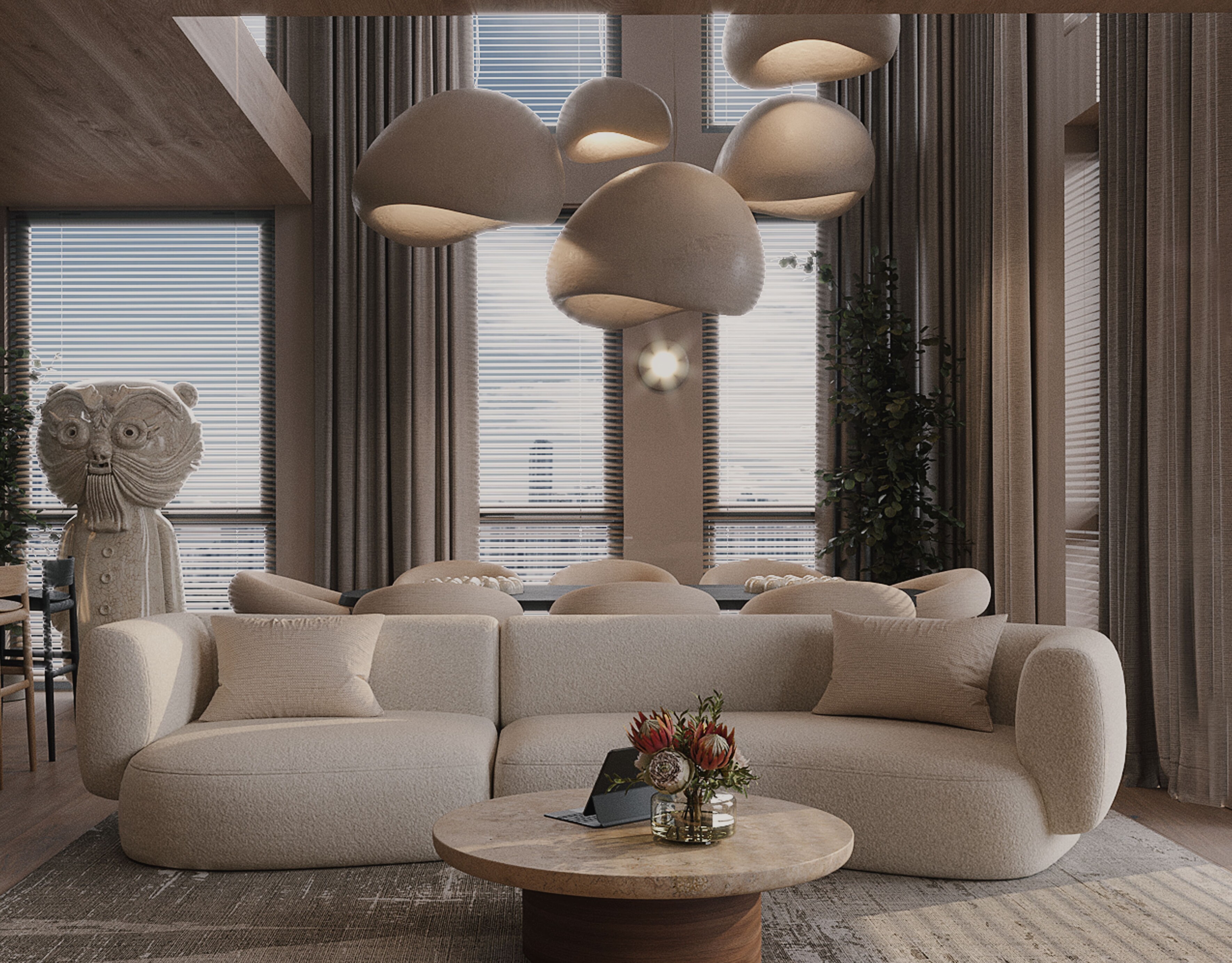 Interior design project, portfolio 2023 MAKHNO studio
